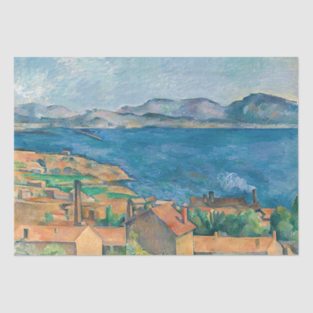 Papel De Seda Paul Cezanne - Baía de Marselha, Vista de Estaque (Frente )