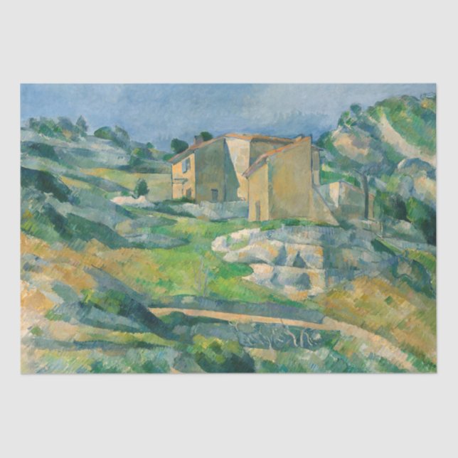 Papel De Seda Paul Cezanne - Casas em Provença, Vale do Riaux (Frente )