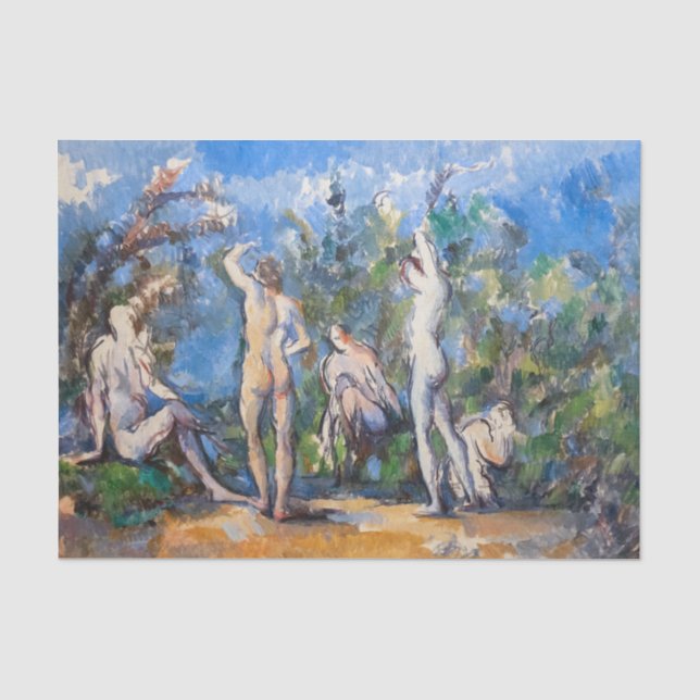 Papel De Seda Paul Cezanne - Cinco Banhistas (Frente )