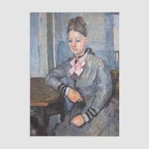 Papel De Seda Paul Cezanne - Madame Cezanne Encostada a uma Mesa