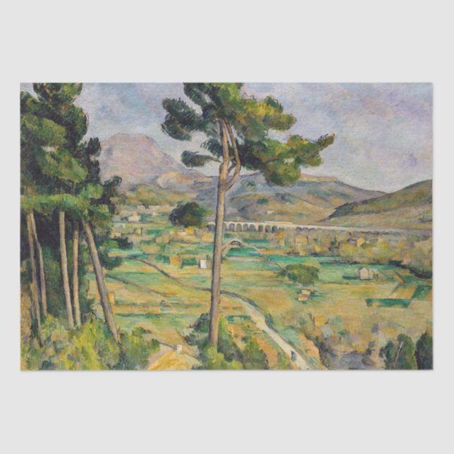 Papel De Seda Paul Cezanne - Mont Sainte-Victoire e Viaduto (Frente )