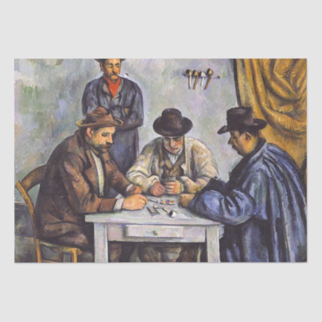 Papel De Seda Paul Cezanne - Os Jogadores De Cartão (Frente )