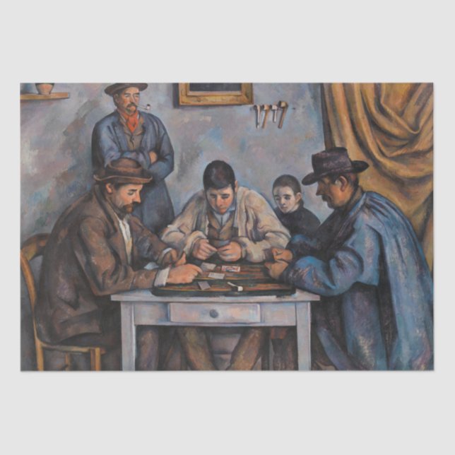 Papel De Seda Paul Cezanne - Os Jogadores De Cartão (Frente )