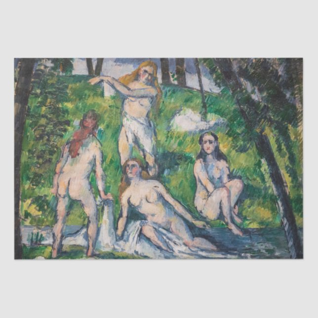 Papel De Seda Paul Cezanne - Quatro Bathers (Frente )