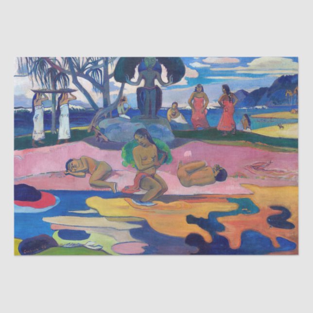 Papel De Seda Paul Gauguin - Dia do Deus / Mahana no atua (Frente )