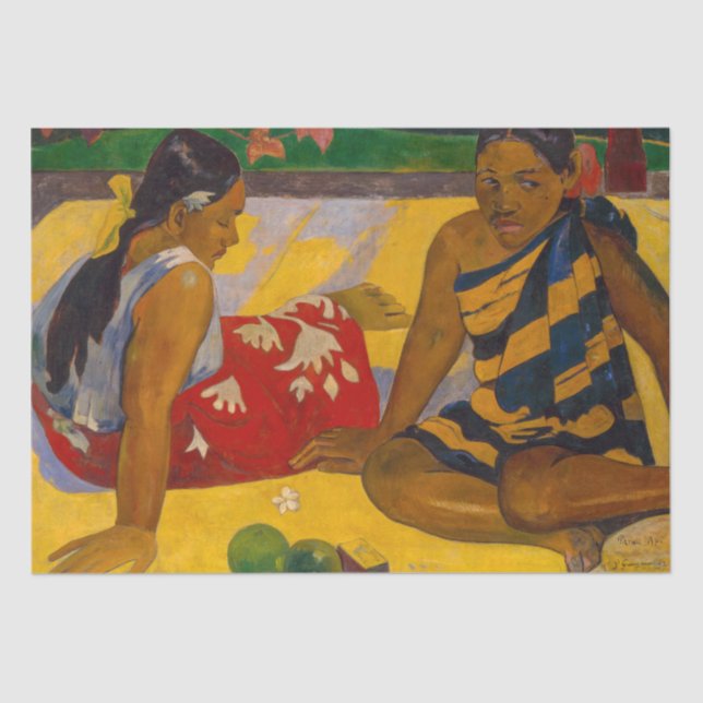 Papel De Seda Paul Gauguin - Mulheres taitianas / Parau Api (Frente )