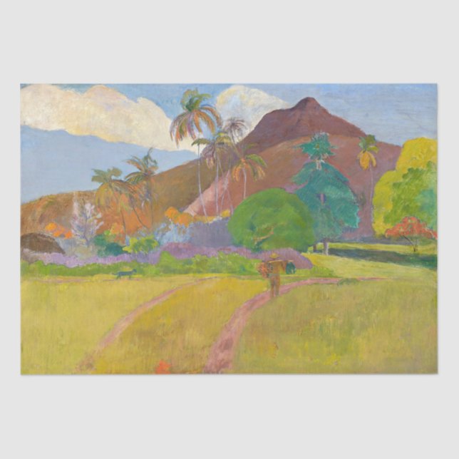 Papel De Seda Paul Gauguin - Paisagem Tahitiana (Frente )
