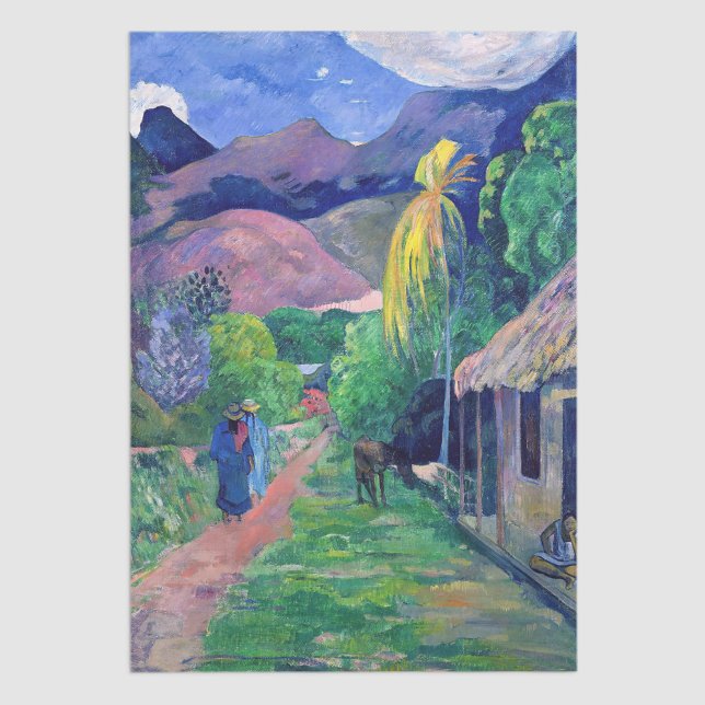 Papel De Seda Paul Gauguin - Rua no Taiti (Criador carregado)