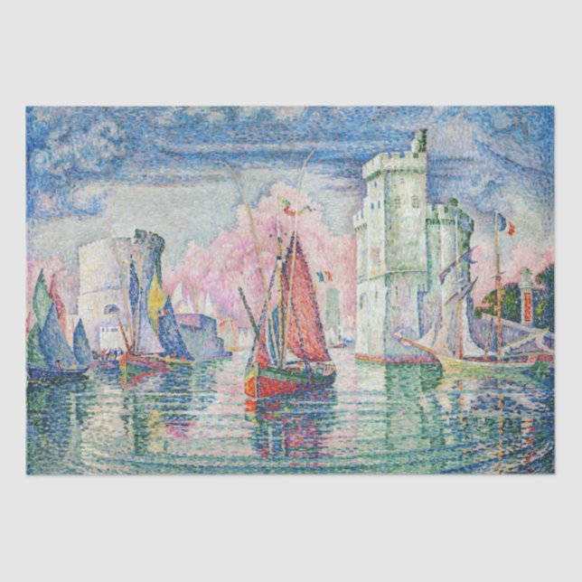 Papel De Seda Paul Signac - Entrada de La Rochelle Harbor (Frente )
