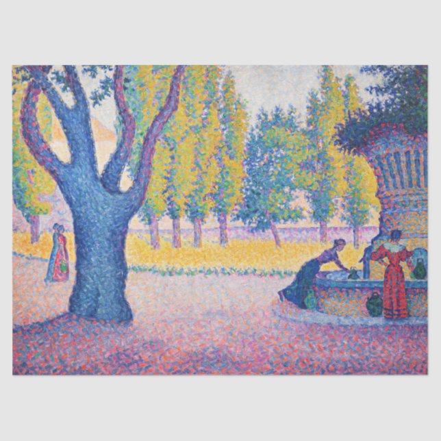Papel De Seda Paul Signac - Fountain des Lices, Santo-Tropez (Frente )