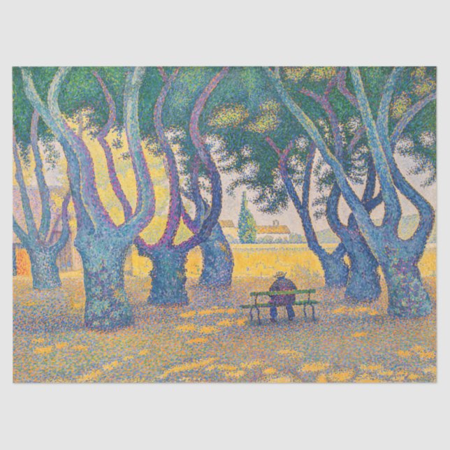 Papel De Seda Paul Signac - Place des Lices, Santo-Tropez (Frente )