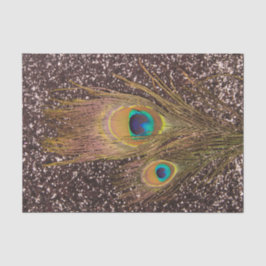 Papel De Seda Pavão Com Folhas