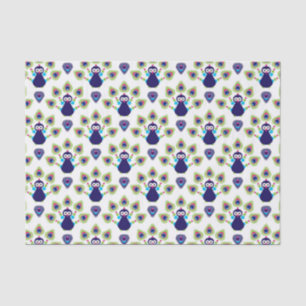 Papel De Seda pavão exótico retro de india