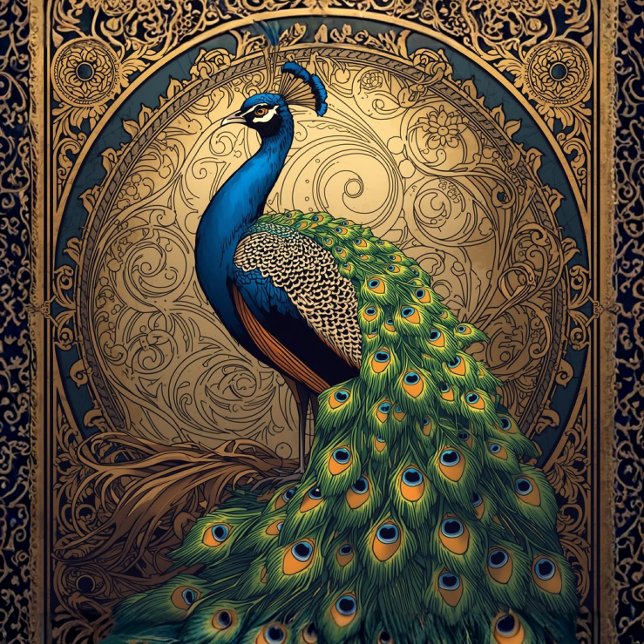 Papel De Seda Pavão Real Majestoso L Voltado para a Esquerda (Criador carregado)