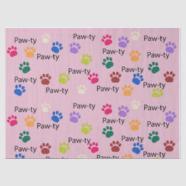 Papel De Seda Pawty dog aniversario pawty gith giwty