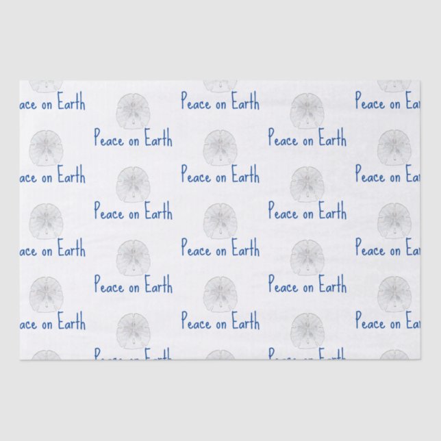 Papel De Seda Paz de Natal na Terra Sand Dollar Patch (Frente )