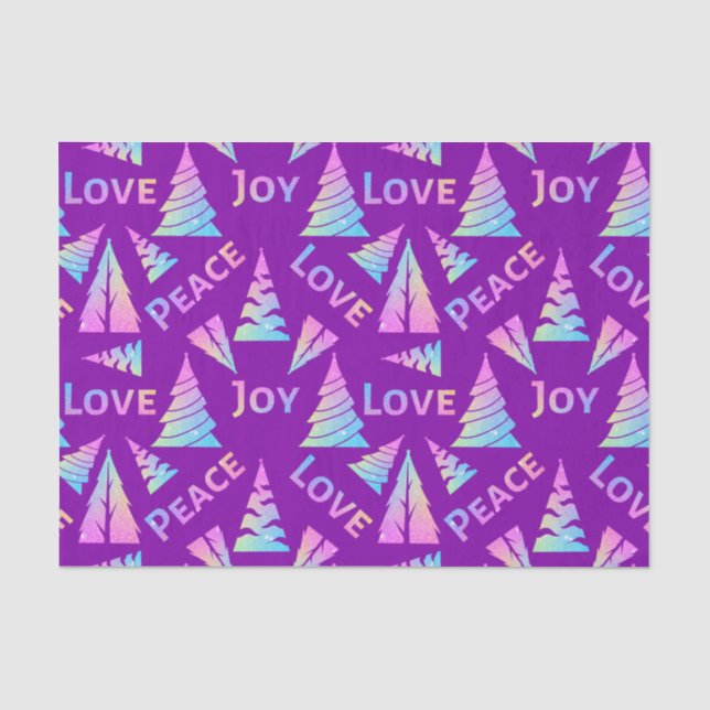 Papel De Seda Paz Joia Amor Árvore de Natal (Frente )