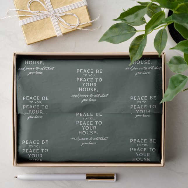 Papel De Seda Paz Seja Com Você, Paz à Sua Casa | Natal  (Presente)