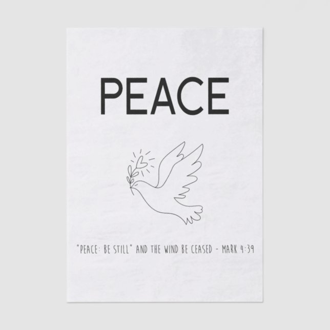 Papel De Seda Peace be still bird flying (Frente )
