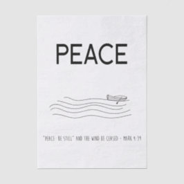 Papel De Seda Peace Be still Boat in water