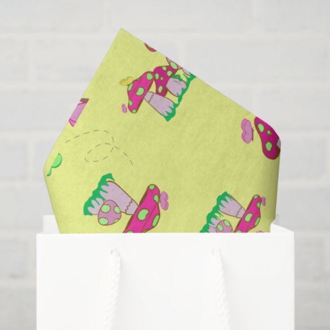 Papel De Seda Peace Love Mushrooms Gift Bag (Sacola de presentes)