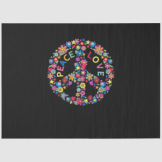 Papel De Seda PEACE SIGN LOVE 60s 70s Tie Dye Hippie