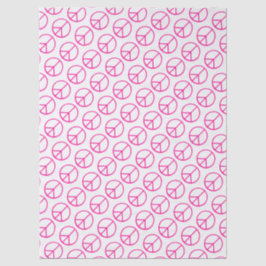 Papel De Seda Peace Sign Pink Groovy Colorful Fun