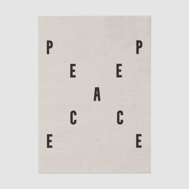 Papel De Seda Peace Typography (Frente )
