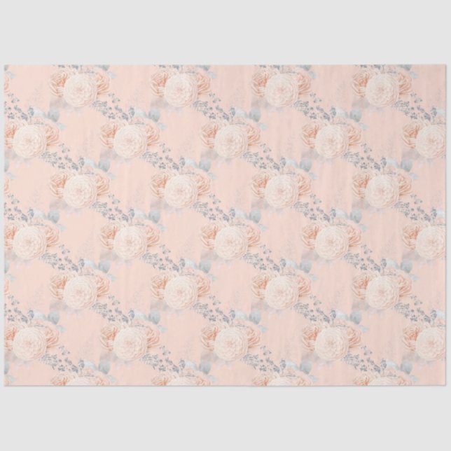 Papel De Seda Peach e Silver Series Design 13 (Frente )