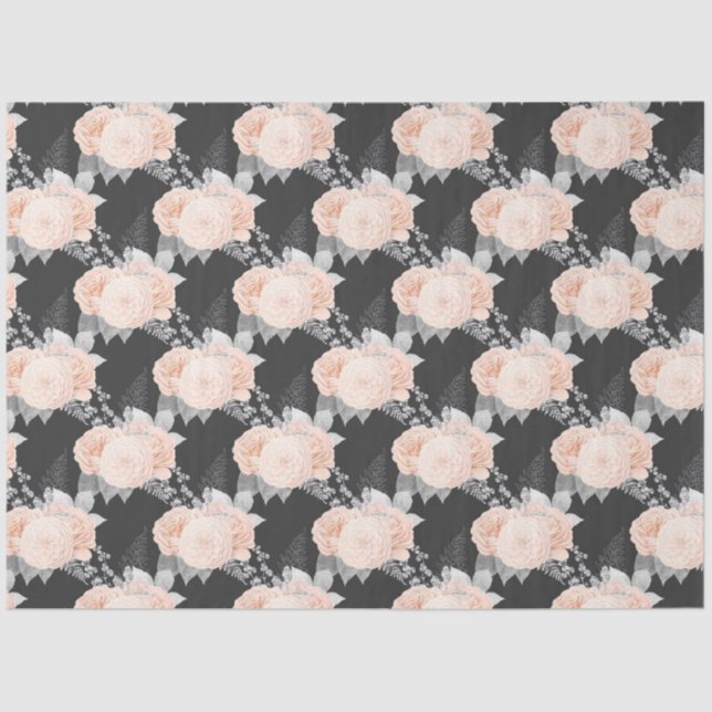 Papel De Seda Peach e Silver Series Design 4 (Frente )