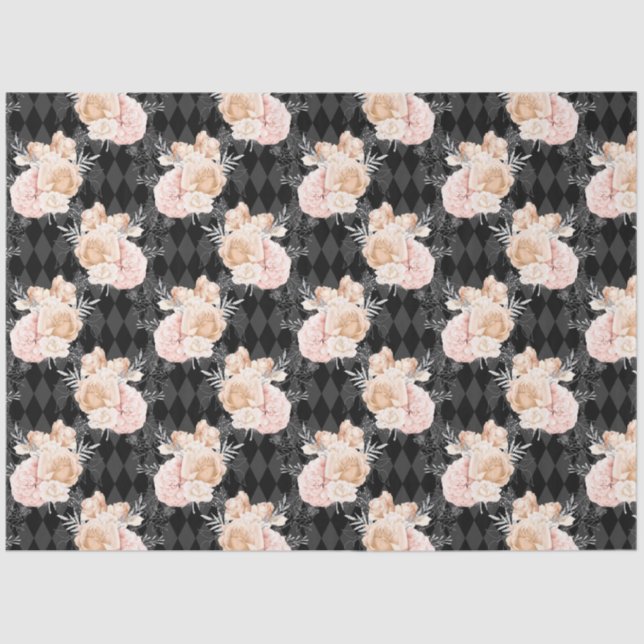 Papel De Seda Peach e Silver Series Design 7 (Frente )