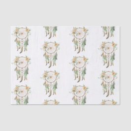 Papel De Seda Peach Floral Green Drecher Catcher Birthday