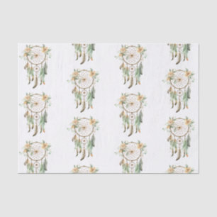 Papel De Seda Peach Floral Green Drecher Catcher Birthday