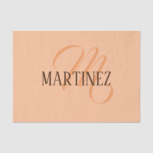 Papel De Seda Peach Fuzz Elegante Personalizado Nome