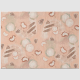 Papel De Seda Peach Geométrico Moderno Arredondado Orgânico