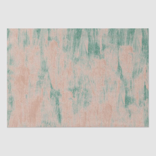 Papel De Seda Peach Green Abstrato Snowflakes Natal (Frente )