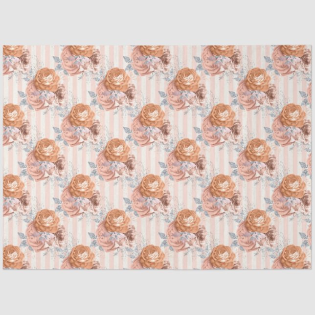 Papel De Seda Peachy Floral Series Design 5 (Frente )