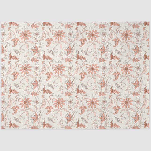Papel De Seda Peachy Floral Series Design 7 (Frente )