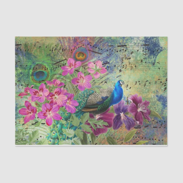 Papel De Seda Peacock Ephemera (Frente )