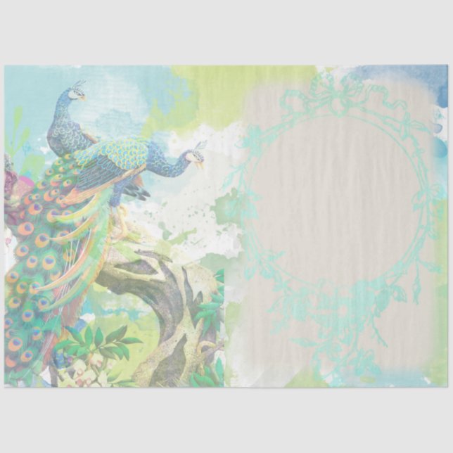 Papel De Seda Peacock Ephemera 3 (Frente )