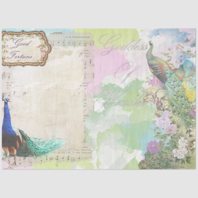 Papel De Seda Peacock Ephemera 5 (Frente )