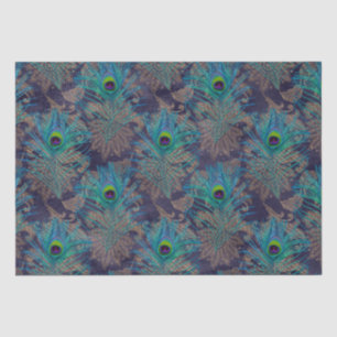 Papel De Seda Peacock feather paisley roxo boho