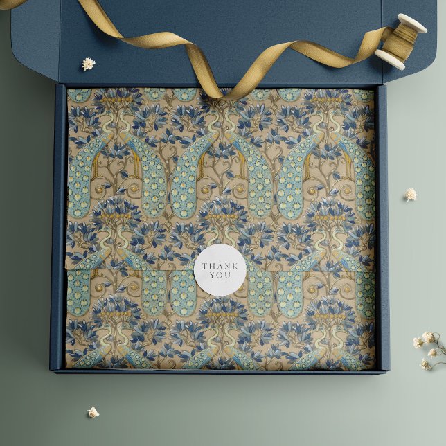 Papel De Seda Peacock Motif por Eugène Samuel Grasset (Criador carregado)