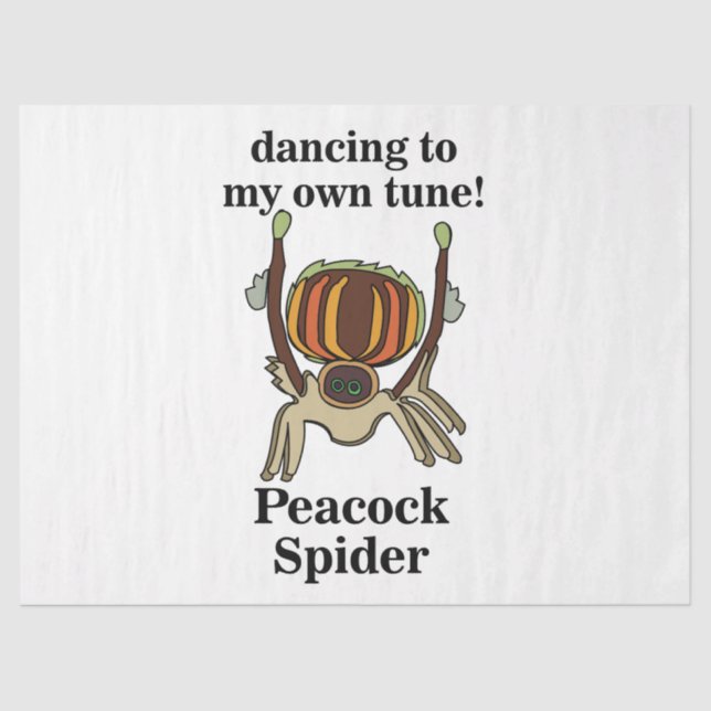Papel De Seda Peacock Spider Funny (Frente )