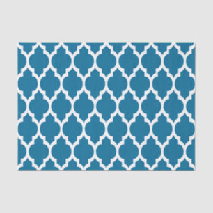 Papel De Seda Peacock, White Marroquino Quatrefoil Padrão #4
