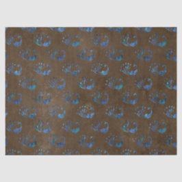 Papel De Seda Peacocks Abstrato azuis na página de dissociação m