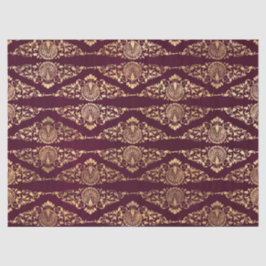 Papel De Seda Peacocks Dourados e Filigree na Decoupage da Borgo