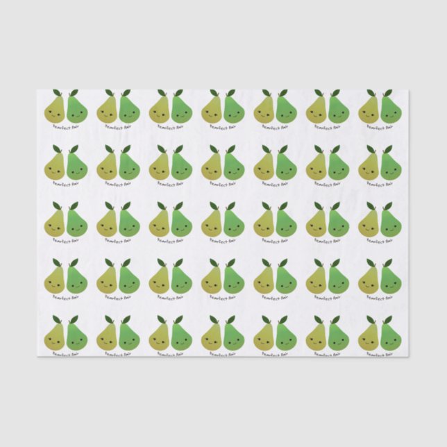 Papel De Seda Pearfect Pear Kawaii Pears (Frente )