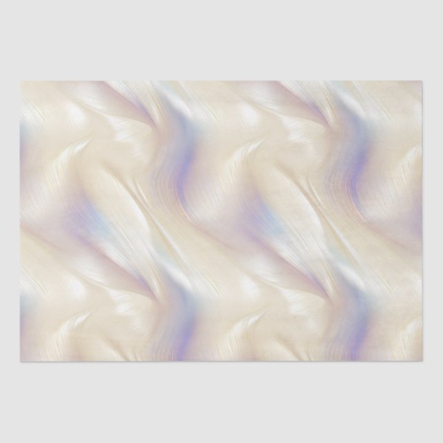 Papel De Seda Pearl bonito Aqua Purple Swirl (Frente )