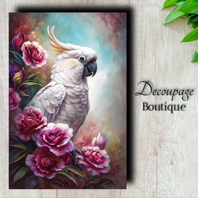 Papel De Seda Pearly Grace Decoupagem (Pearly Grace Decoupage Tissue Paper)